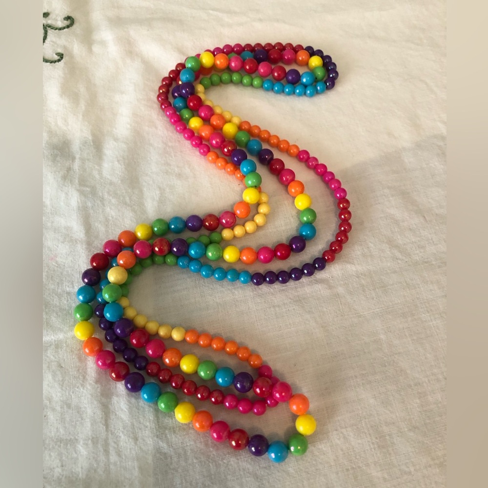 2x bead rainbow necklaces